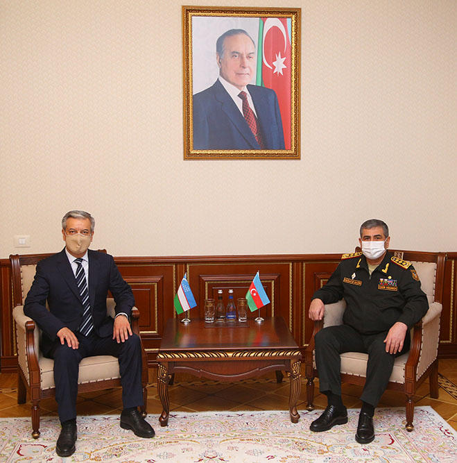 Azerbaijani minister, Uzbek envoy eye defence cooperation