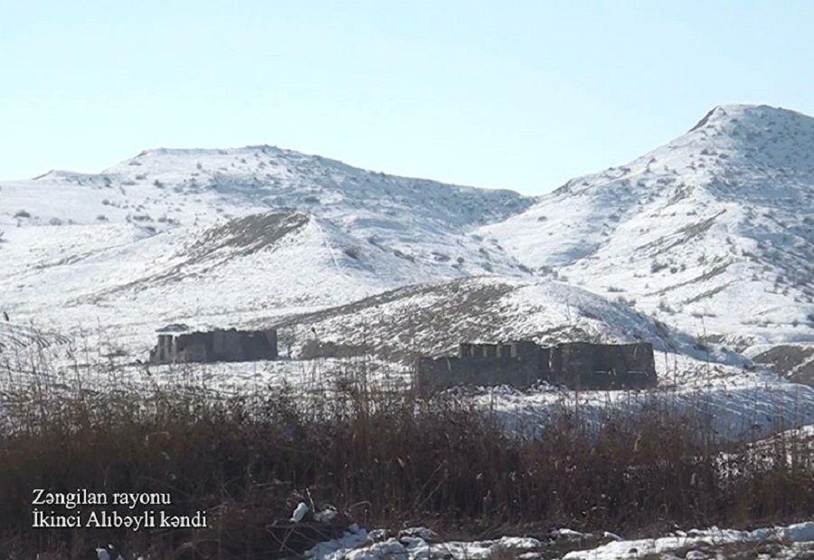 Azerbaijan shows footage from Ikinji Alibayli village of Zangilan district