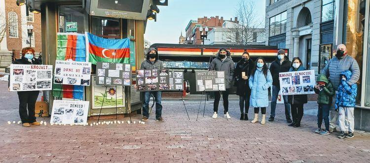 Azerbaijanis in Boston stage silent protest on Khojaly genocide anniversary - Gallery Image