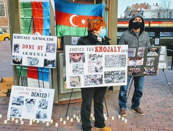 Azerbaijanis in Boston stage silent protest on Khojaly genocide anniversary - Gallery Image