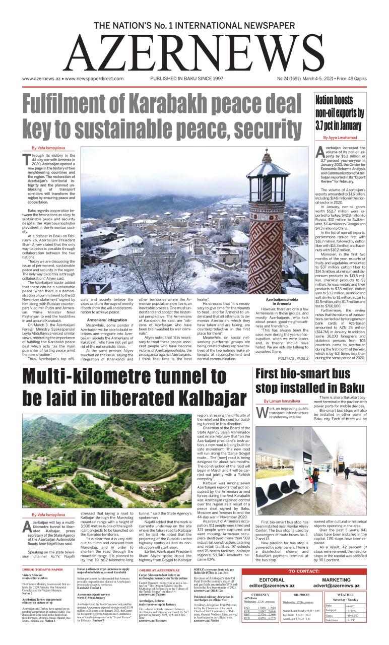 AZERNEWS releases another print issue