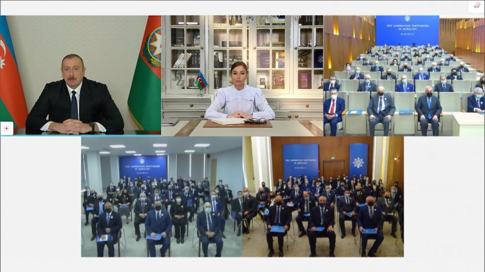 President Aliyev addresses Ruling New Azerbaijan Party extraordinary congress [UPDATE]