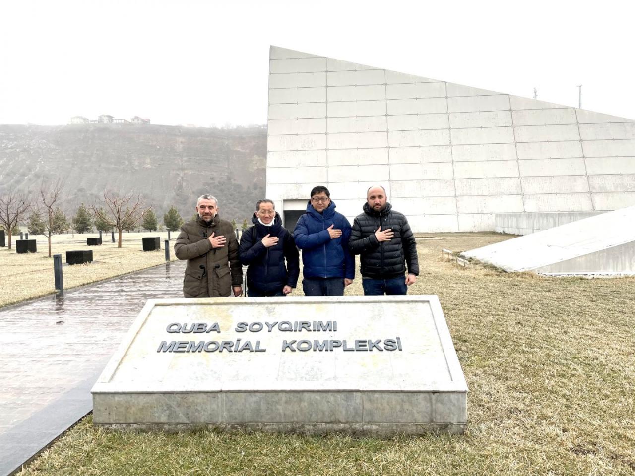 Japanese businessmen visit Azerbaijan’s Guba genocide memorial complex [PHOTO]