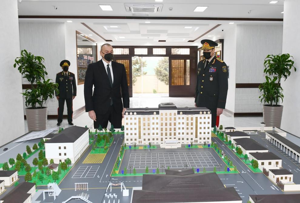 President Aliyev inaugurates Internal Troops' newly-built military unit [UPDATE]