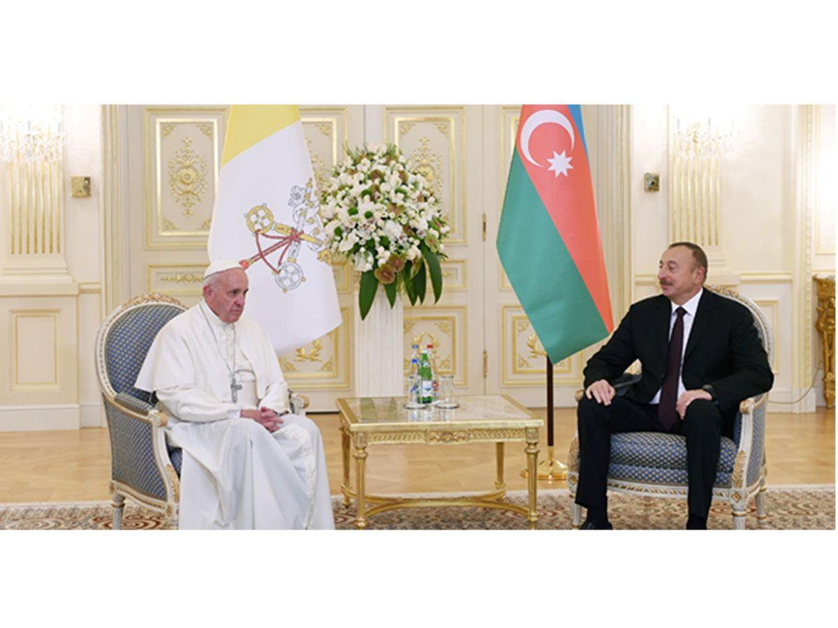 President Aliyev congratulates Pope Francis on election anniversary