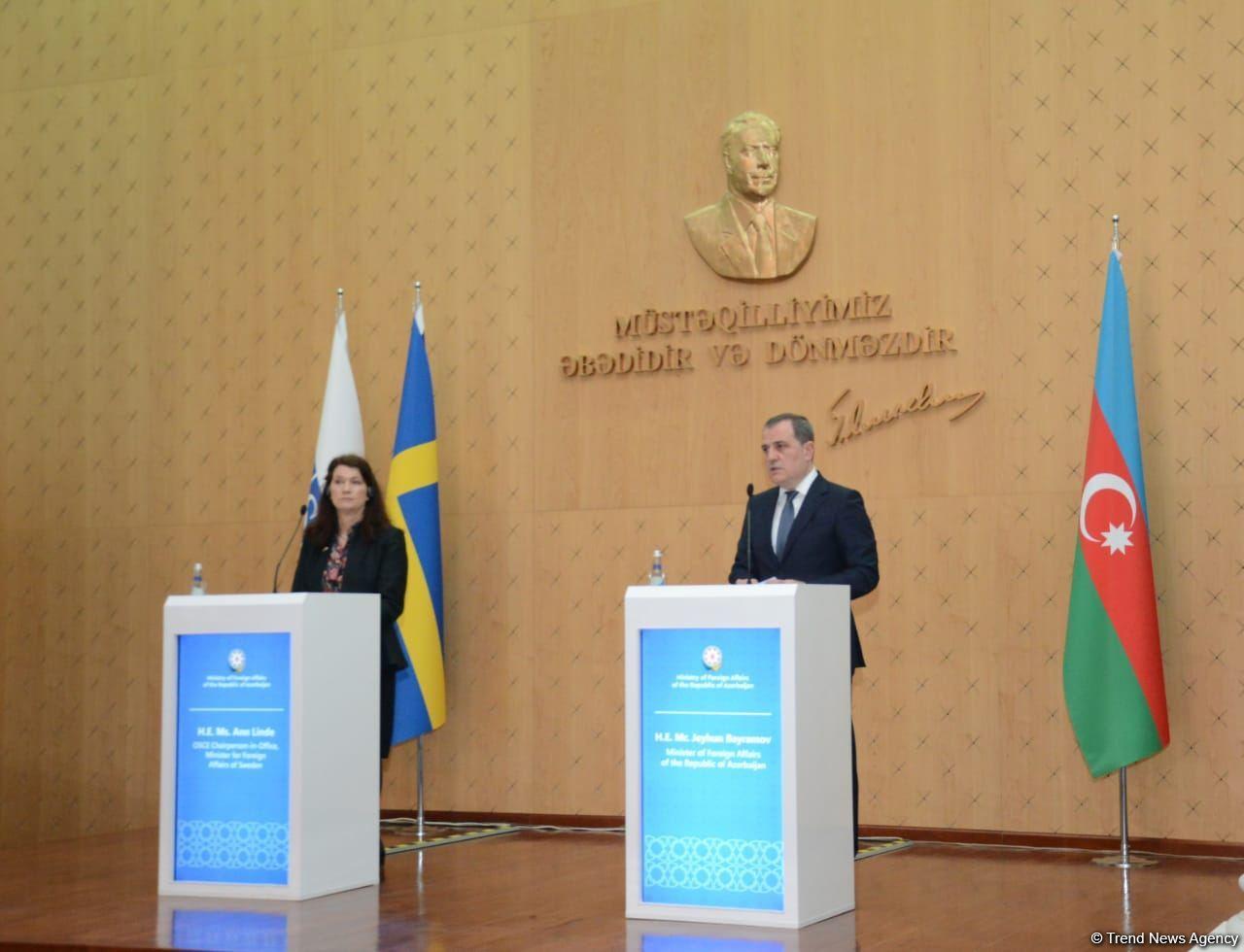 Press conference of Azerbaijani Foreign Minister, OSCE Chairperson-in-Office [PHOTO/VIDEO]