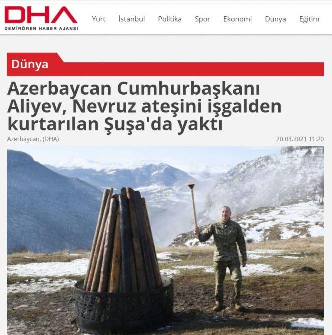 Turkish media highlights celebration of Novruz holiday in Azerbaijan's liberated Shusha (PHOTO)