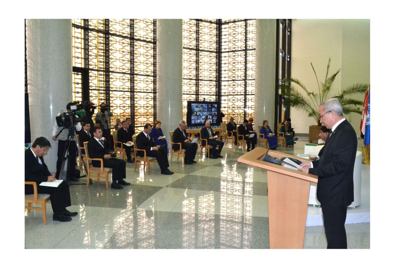 Press-conference titled “Significance of peace and trust in modern world” was held in the MFA of Turkmenistan