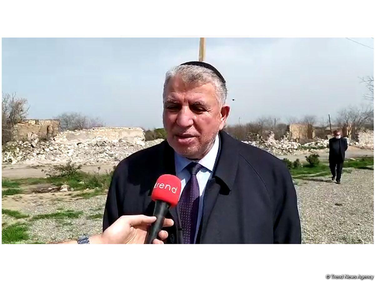 Head of Azerbaijan's Mountain Jews Community talks Armenian vandalism in Aghdam