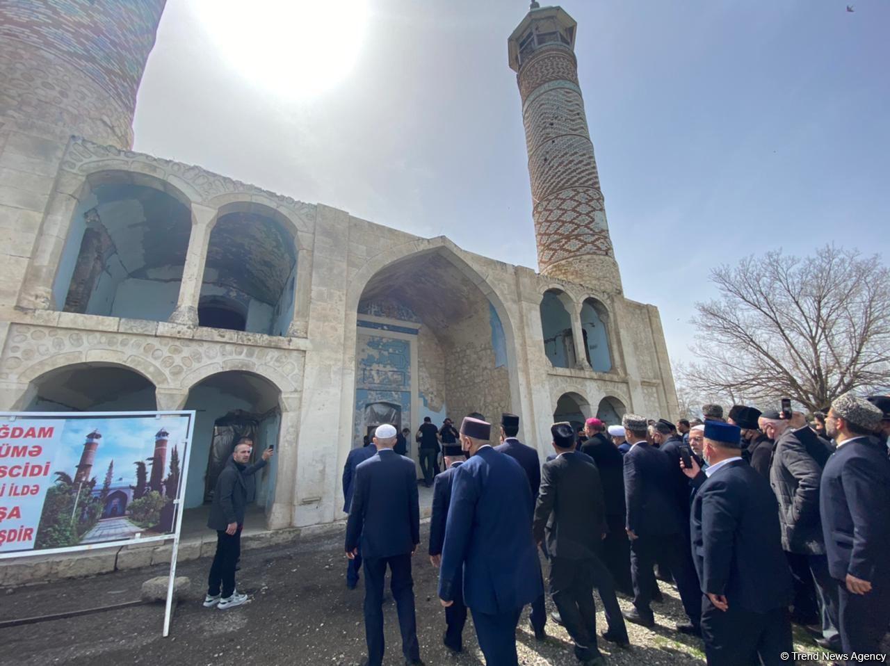 Heads of Azerbaijani religious confessions visit Aghdam Juma Mosque [PHOTO]