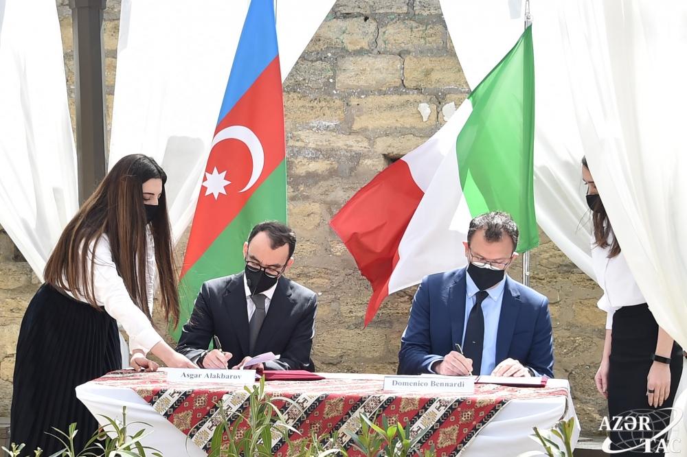 Icherisheher Reserve,  Italy`s Matera Municipality sign friendship treaty [PHOTO]