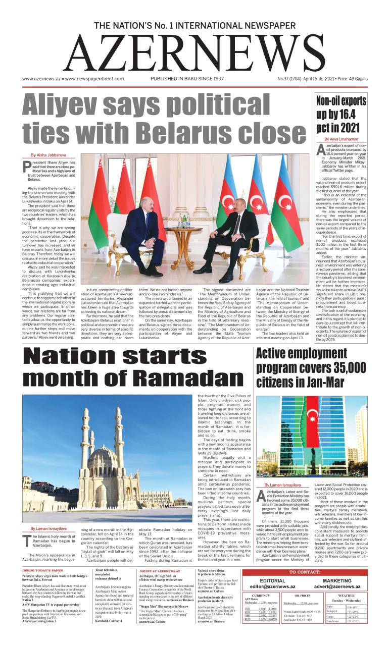 AZERNEWS releases another print issue