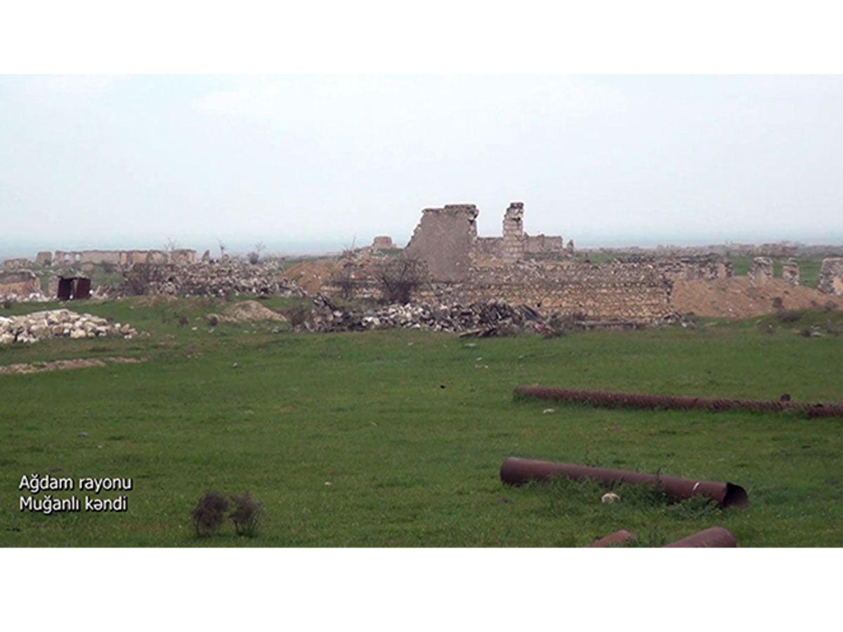 Azerbaijan shows footage from Aghdam's Mughanly village (VIDEO)