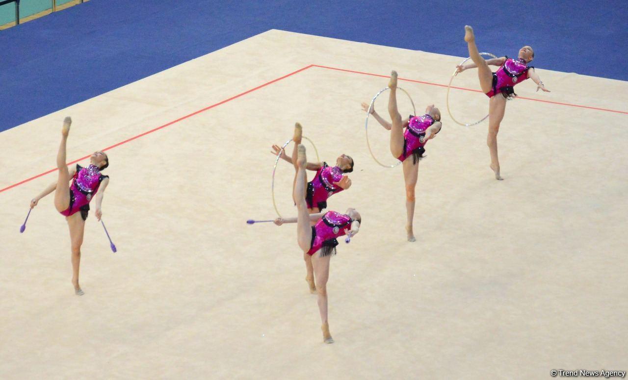 Azerbaijani team reaches finals in group exercises as part of Rhythmic Gymnastics World Cup [PHOTO]