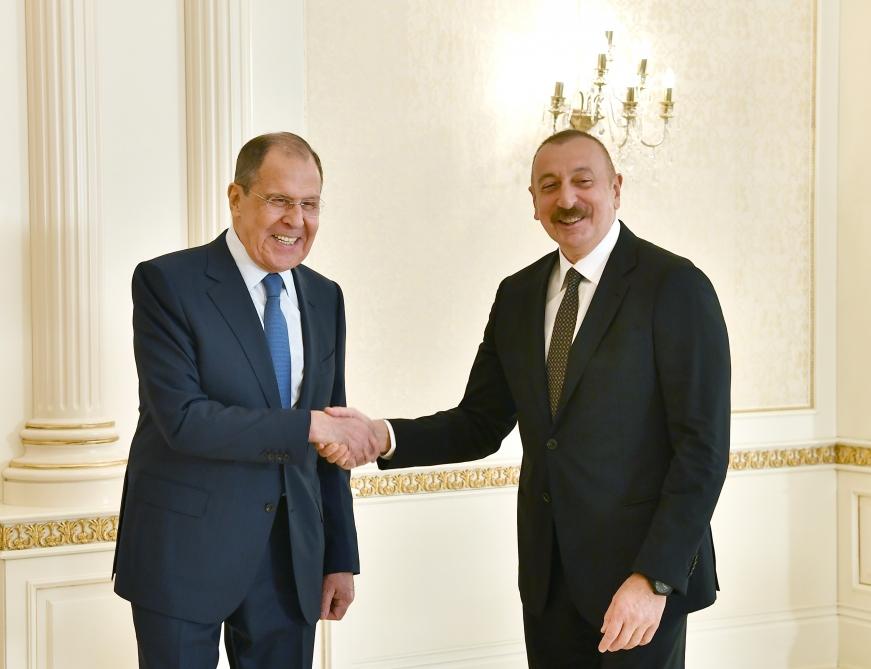 President Ilham Aliyev receives delegation led by Russian foreign minister [UPDATE]