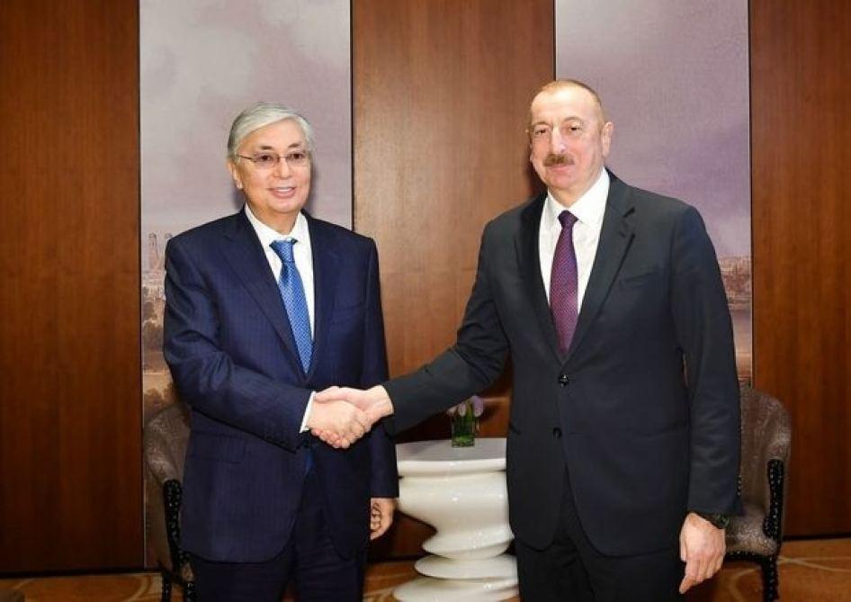 Kazakh, Azerbaijani presidents hold phone talks