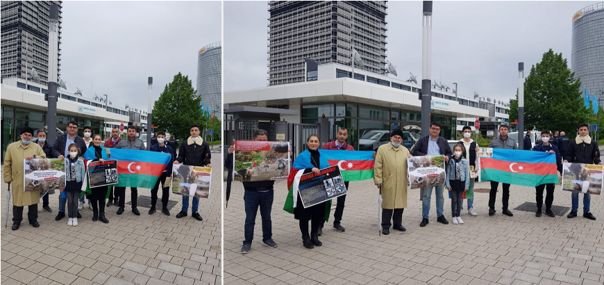 Azerbaijanis in Germany protest at Armenia's refusal to submit mine maps