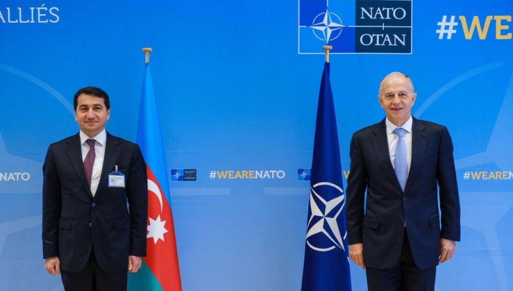 Presidential aide meets NATO, EU officials in Brussels