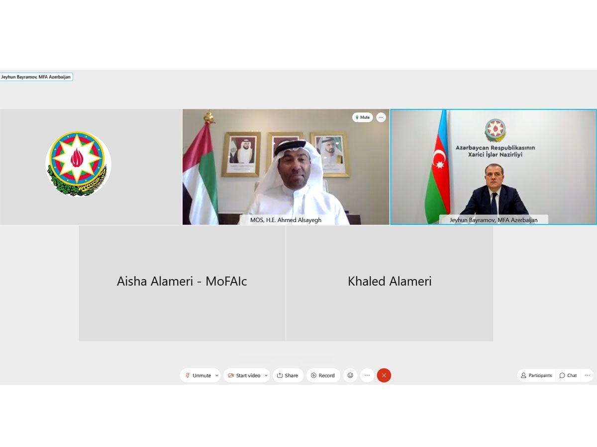 Azerbaijani FM, UAE minister of state discuss issues of bilateral and multilateral co-op [PHOTO]