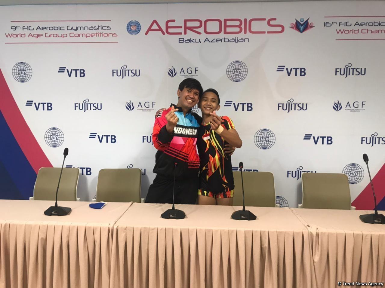 World Aerobic Gymnastics Competition in Baku perfectly organized - Indonesian athlete