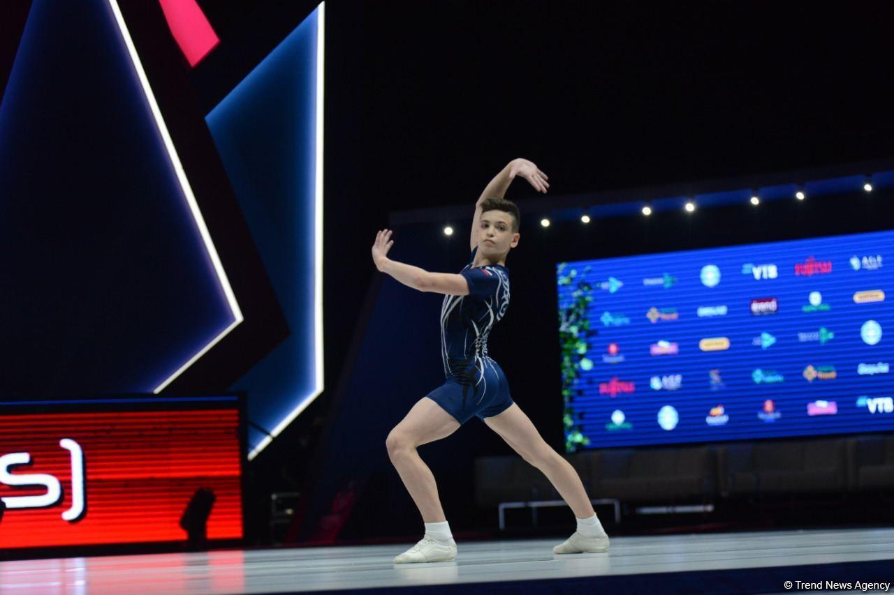 Russian athlete grabs gold at Aerobic Gymnastics World Age Group Competition in Baku