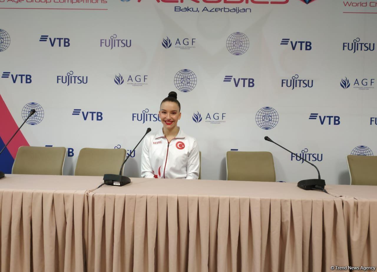 Organization of 16th FIG Aerobic Gymnastics World Championships in Baku - excellent - Turkish gymnast