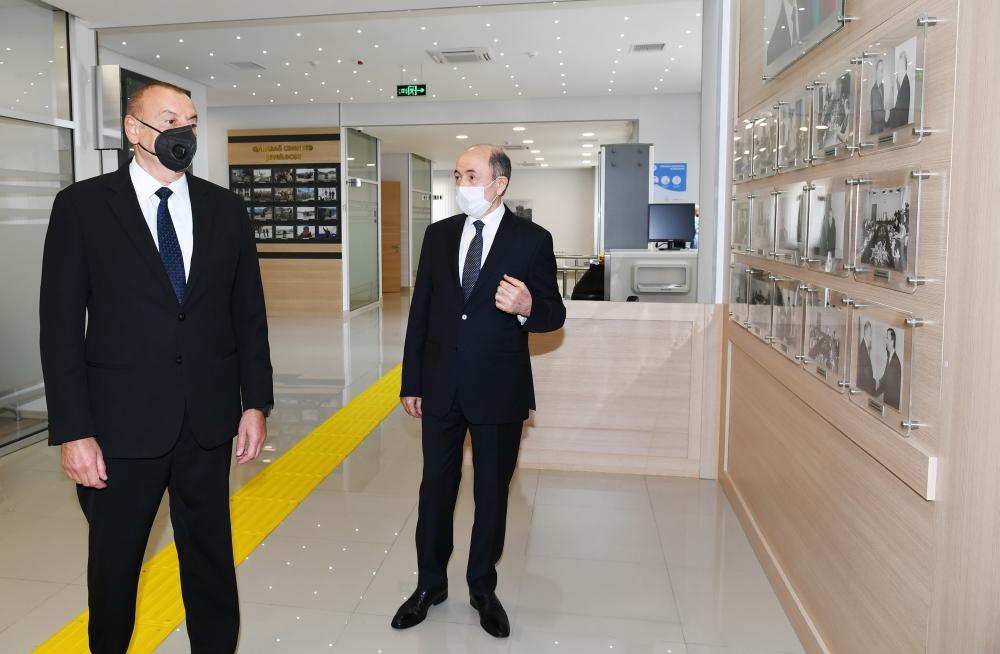 Azerbaijani president attends opening of new administrative building of Surakhani District Court [PHOTO]
