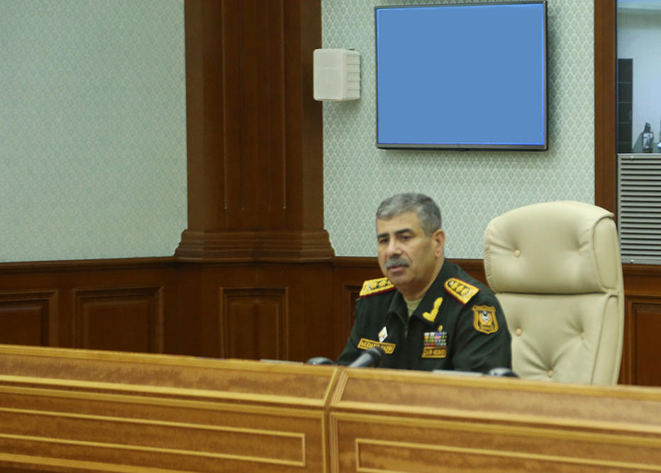 Defence chief orders commanders to suppress Armenia's provocations