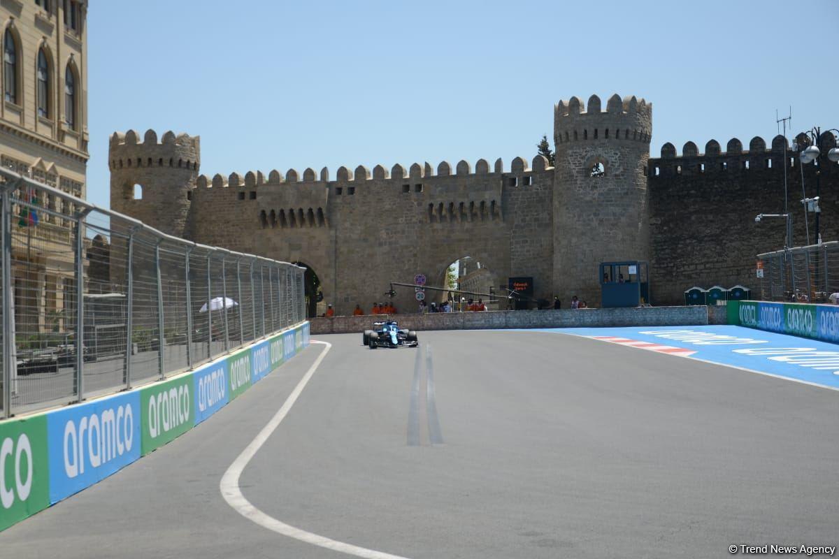 Formula 1 Qualifying Session being held in Baku at Azerbaijan Grand Prix