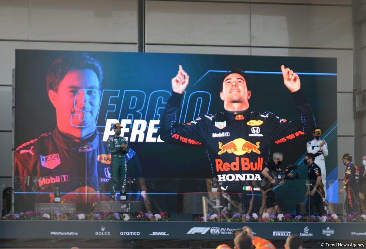 Sergio Perez wins F-1 Azerbaijan Grand Prix