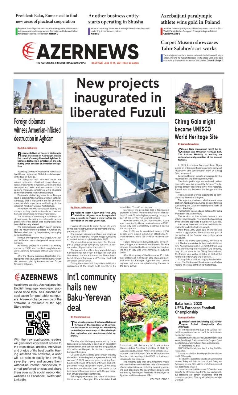 AZERNEWS releases another print issue