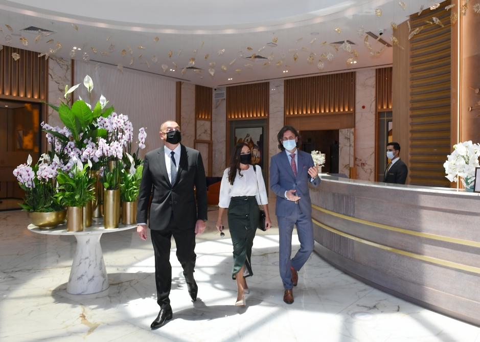 Azerbaijani president, first lady open InterContinental Baku hotel [PHOTO]