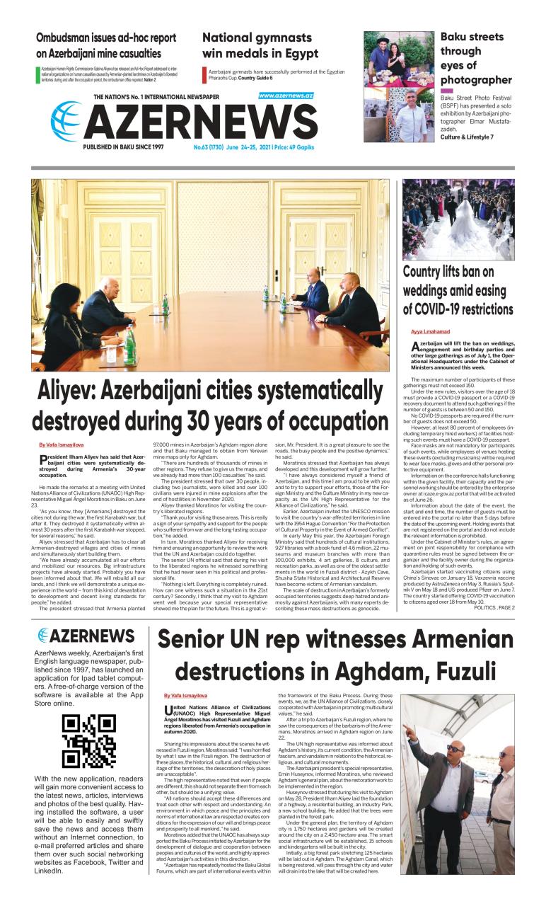 AZERNEWS releases another print issue
