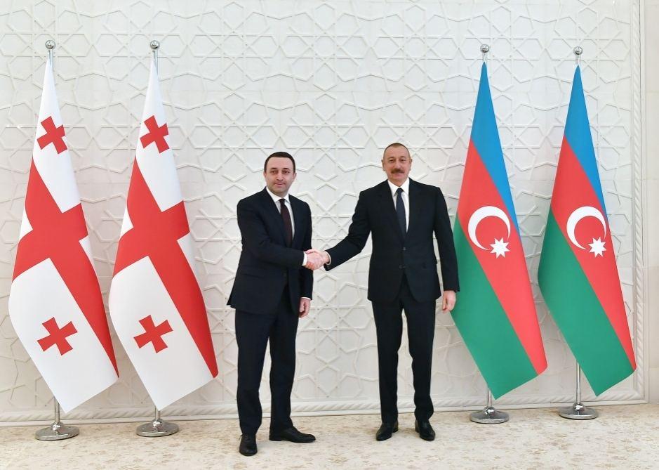 Azerbaijani leader, Georgian PM eye bilateral ties