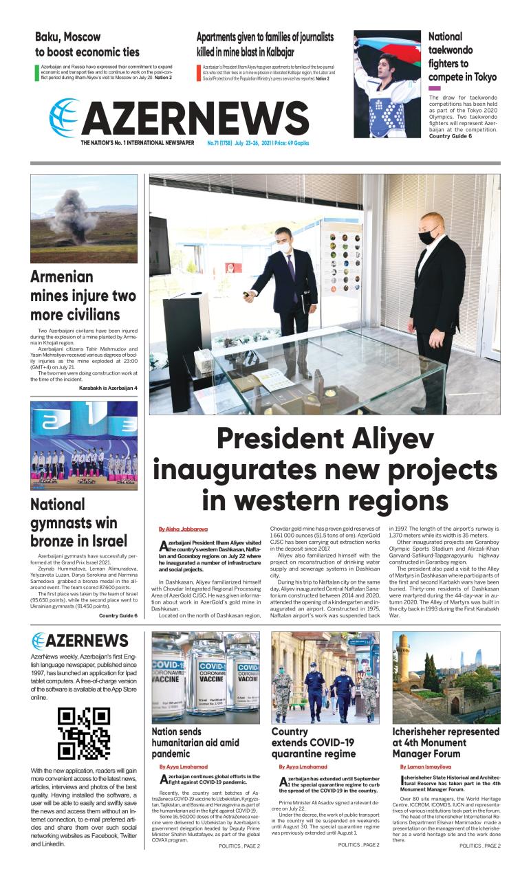 AZERNEWS releases another print issue