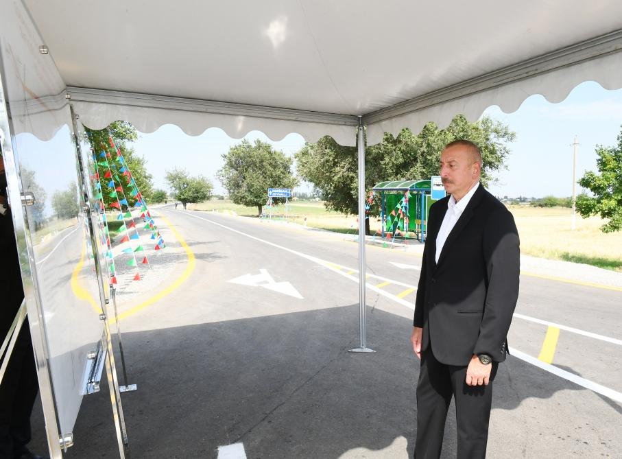 President Aliyev inaugurates new projects in western regions [PHOTO]