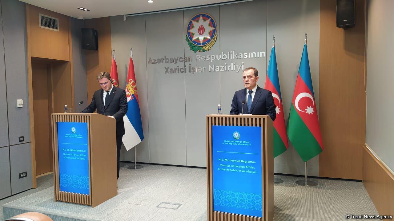 FMs of Azerbaijan, Serbia hold press conference [PHOTO/VIDEO]