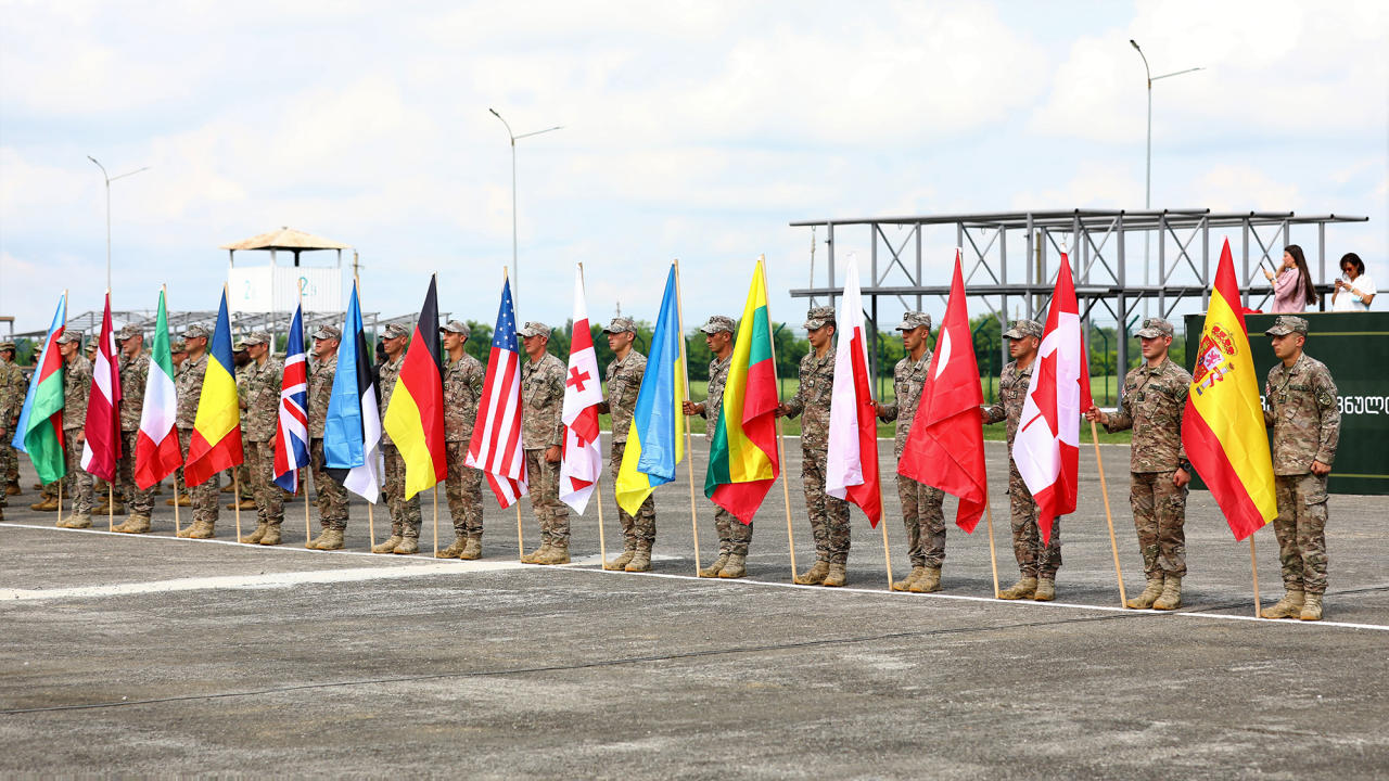 Azerbaijan servicemen participates in drills in Georgia