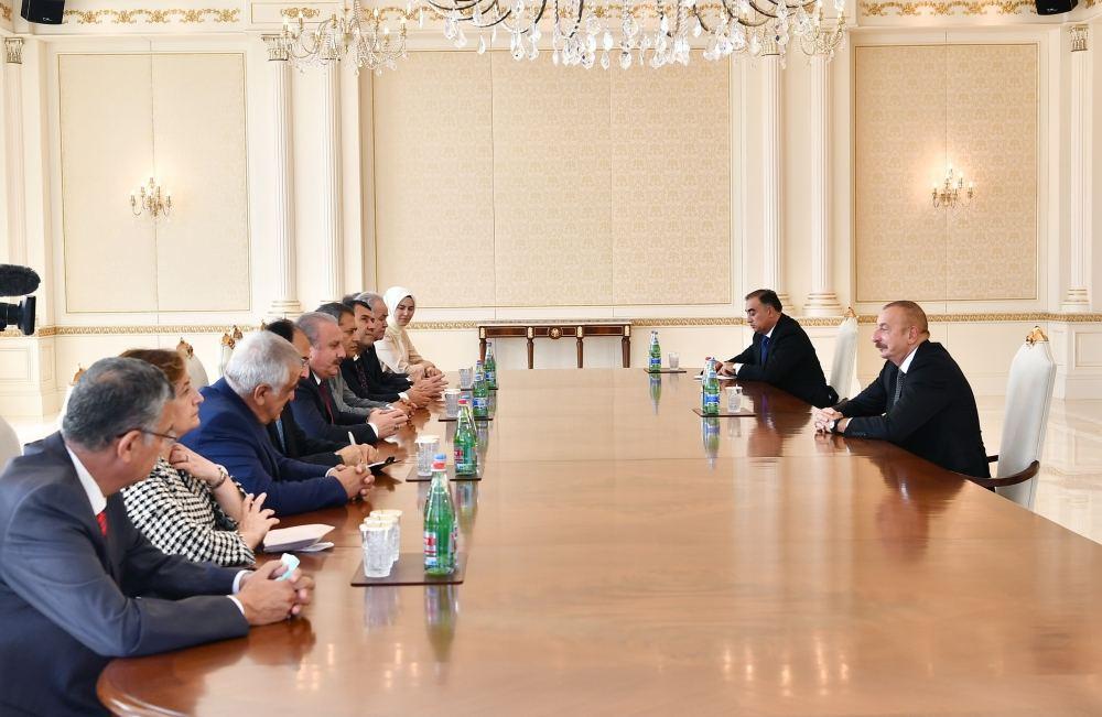 President Aliyev receives delegation led by Turkish Grand National Assembly chairman [UPDATE]