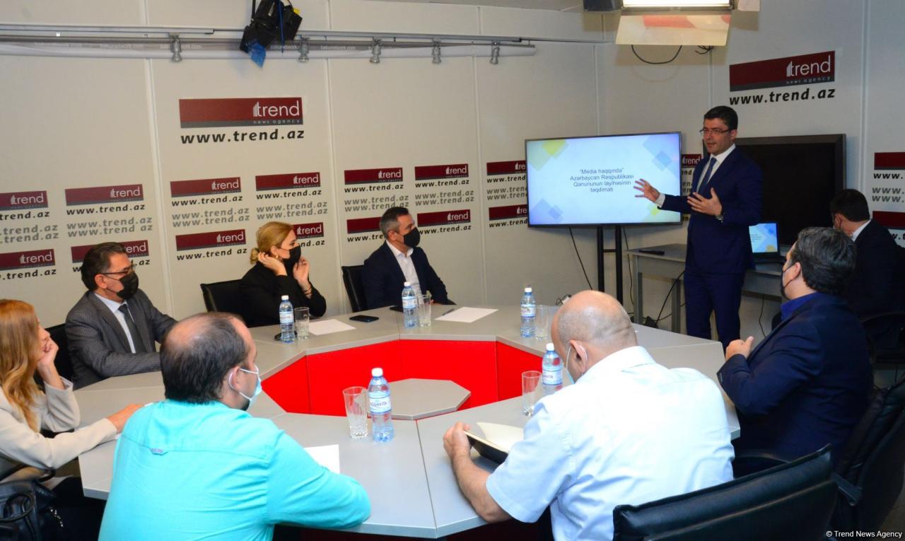 Azerbaijan’s Trend news agency holds discussions on bill "On Media" [PHOTO/VIDEO] - Gallery Image