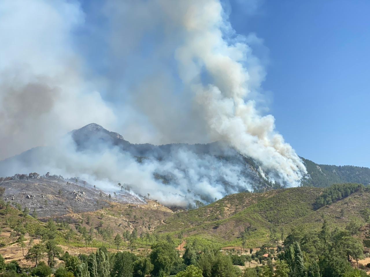 Turkish, Azerbaijani firefighters extinguish fires in Denizli [PHOTO/VIDEO]