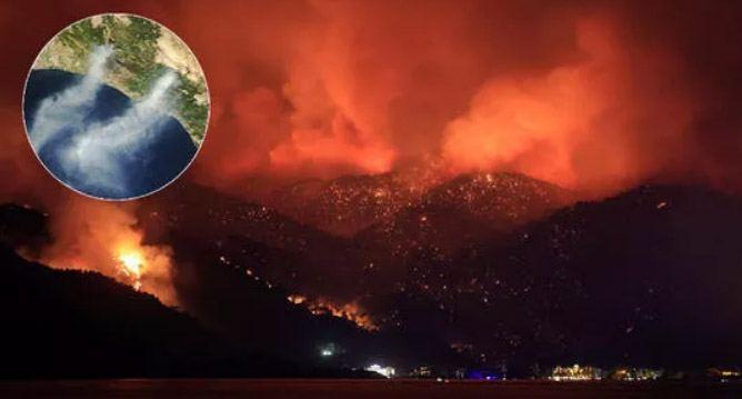 NASA releases satellite images of wildfires in Turkey