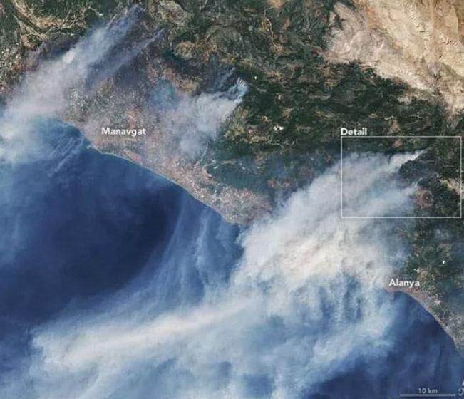 NASA releases satellite images of wildfires in Turkey - Gallery Image