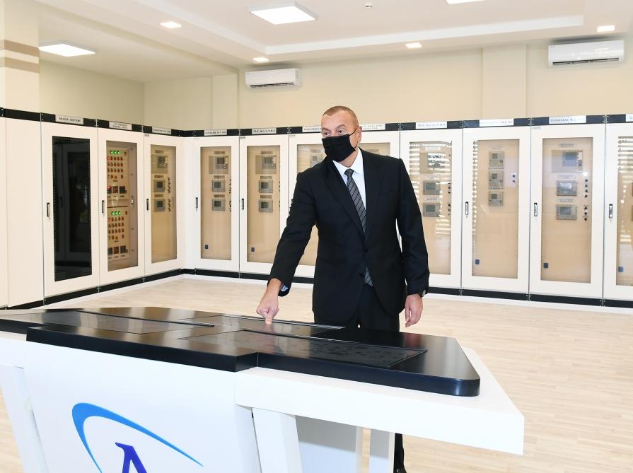 President Aliyev inaugurates newly-renovated “Surakhani” substation [PHOTO]