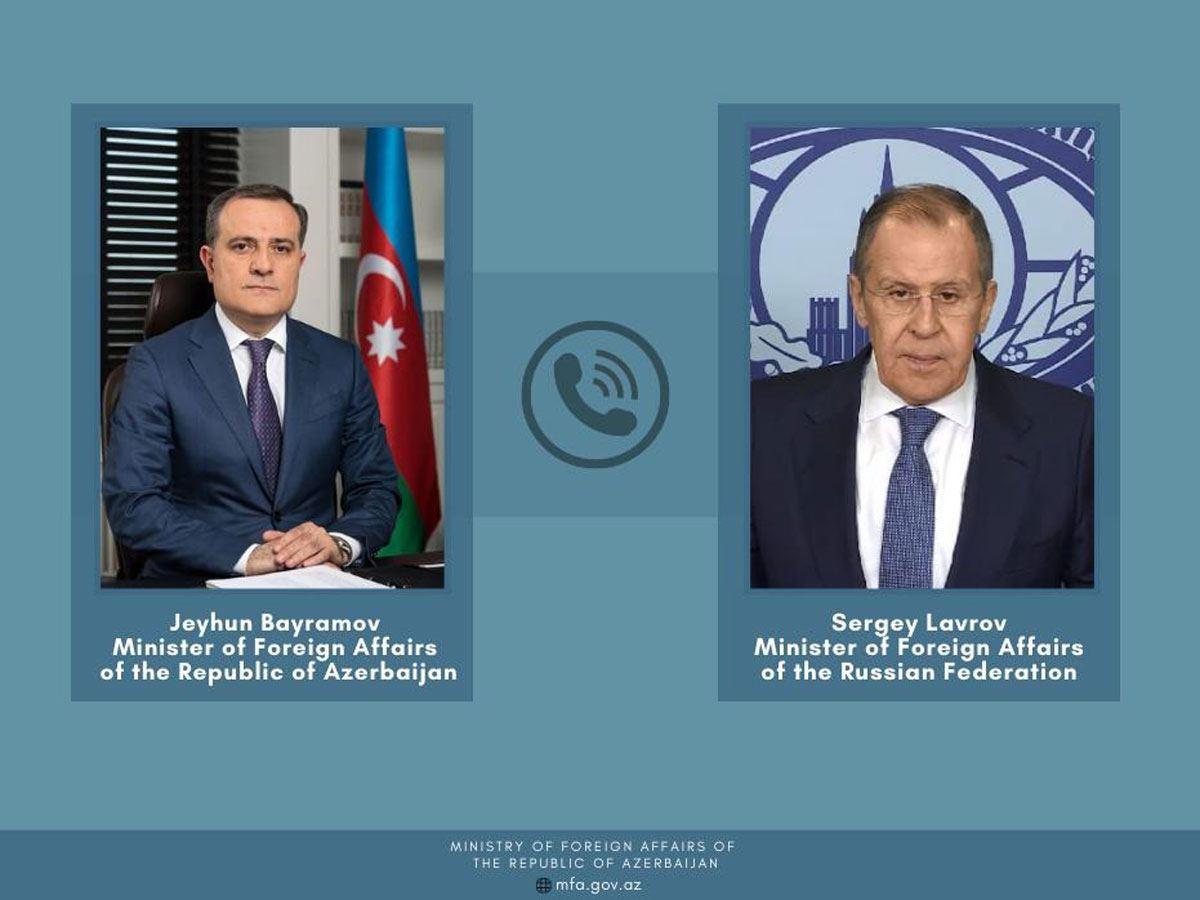 FMs of Azerbaijan, Russia discuss current situation on Azerbaijani-Armenian border