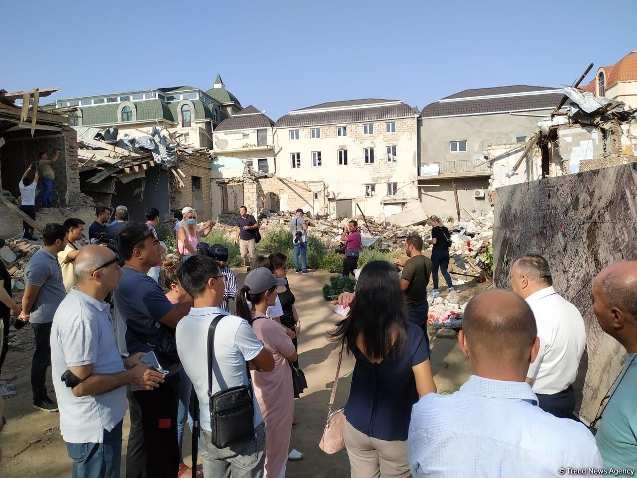 Turkic-speaking reporters visit Armenian-destroyed sites in Ganja [PHOTO]