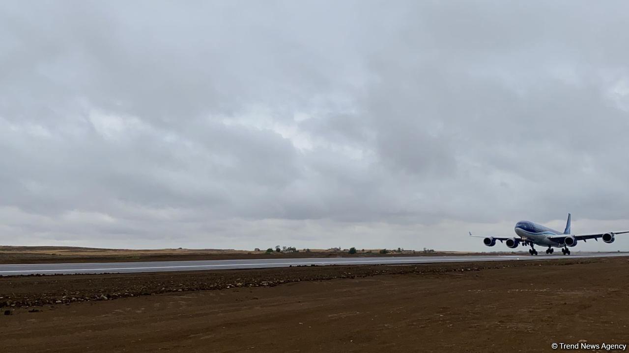 Landmark Development: AZAL’s “KARABAKH” Aircraft Landed at the Fizuli Airport [PHOTO/VIDEO]