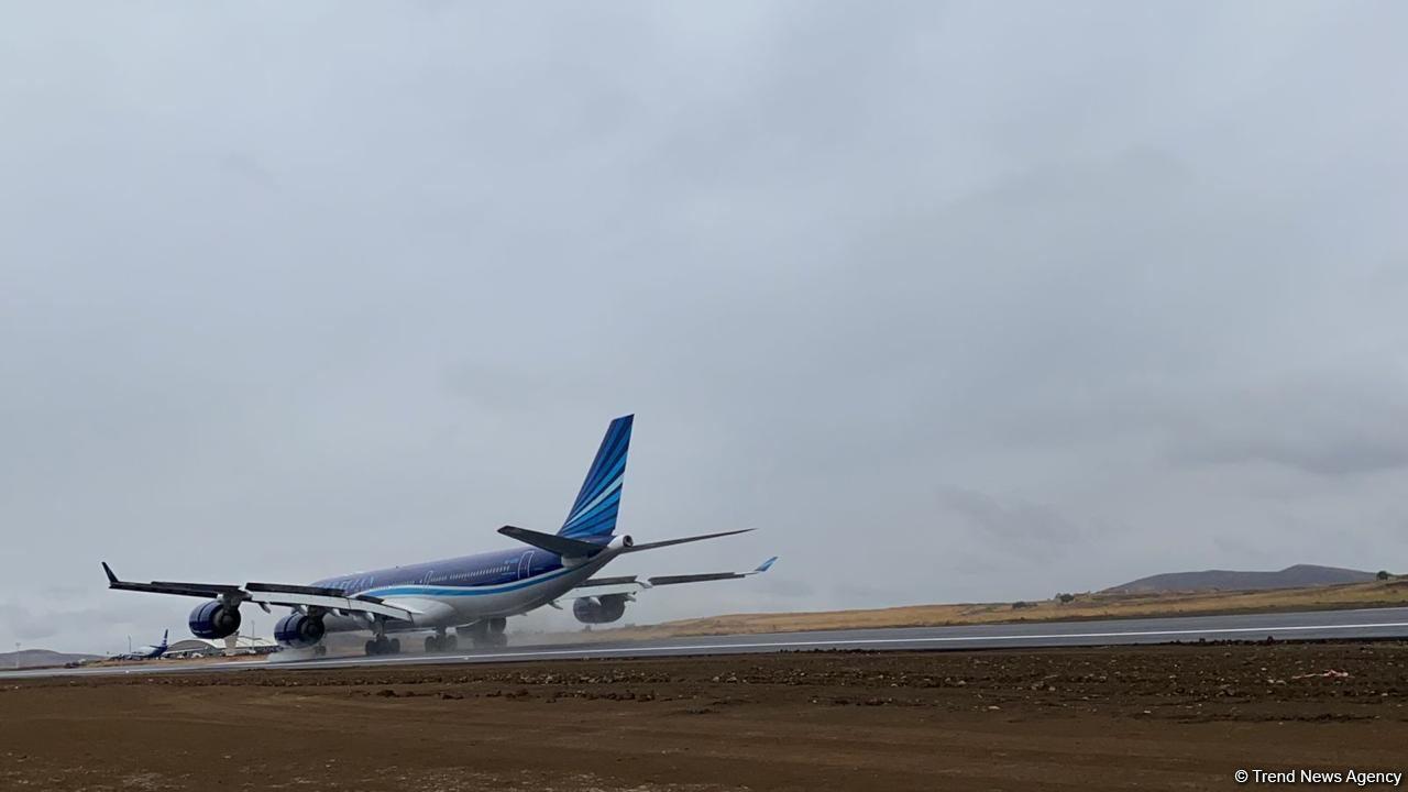 Landmark Development: AZAL’s “KARABAKH” Aircraft Landed at the Fizuli Airport [PHOTO/VIDEO] - Gallery Image
