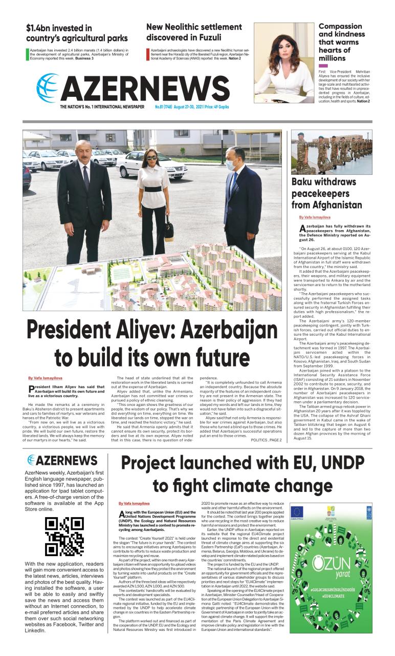 AZERNEWS releases another print issue