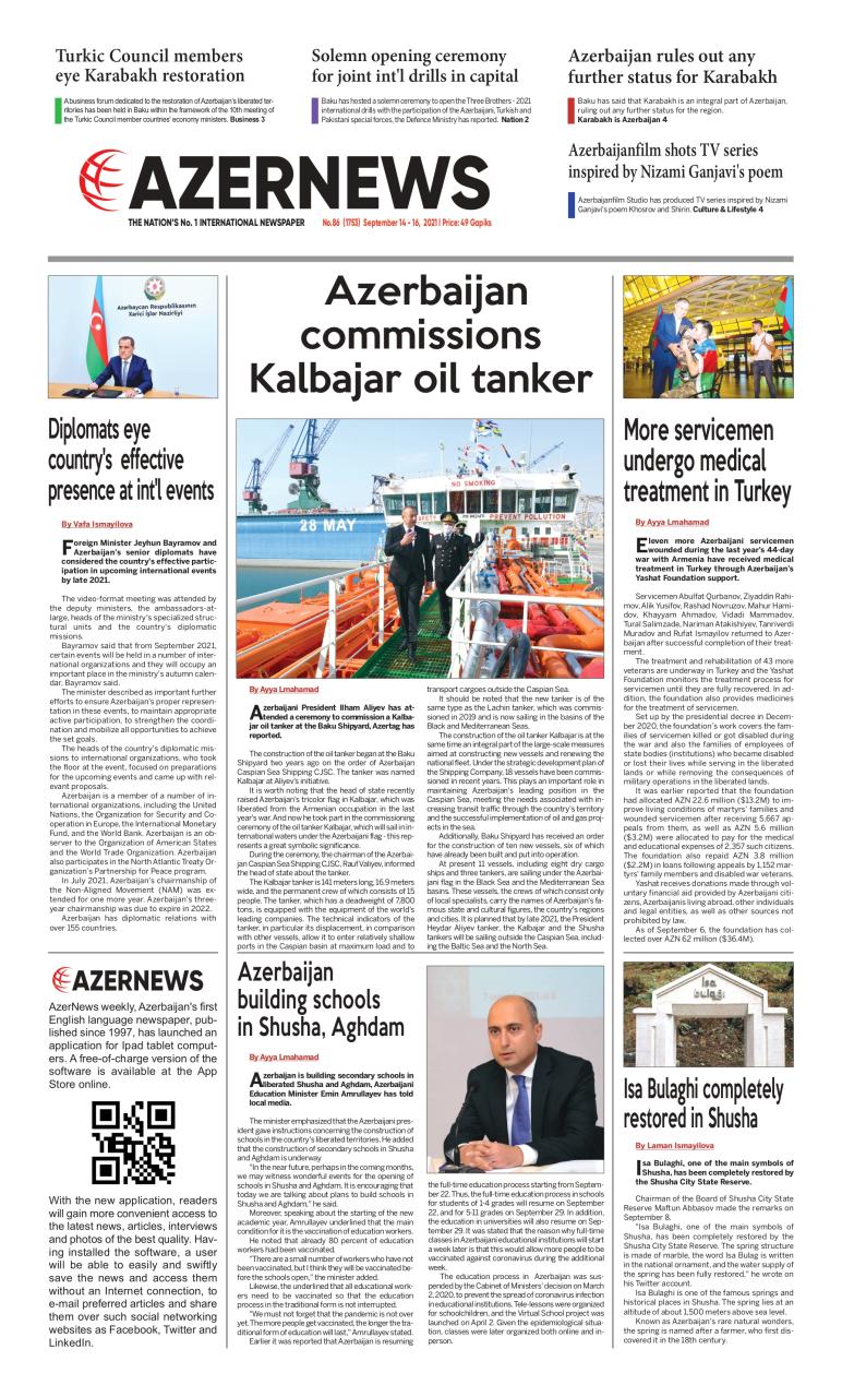 AZERNEWS releases another print issue